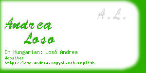 andrea loso business card